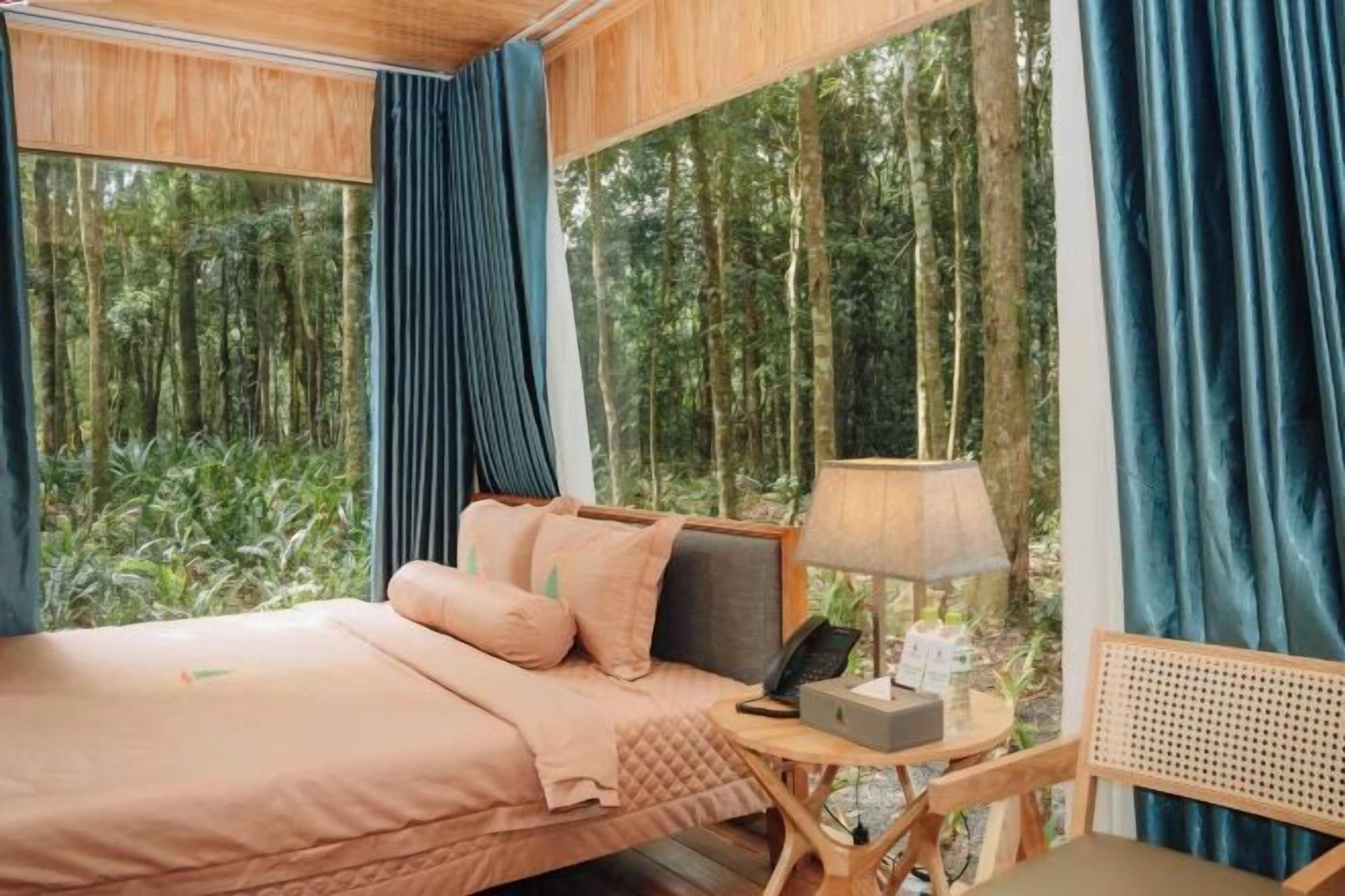 Premium bedding, free minibar items, desk, laptop workspace