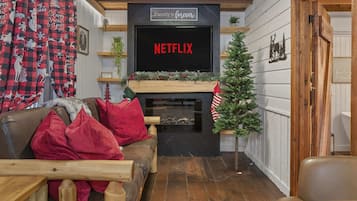 TV, fireplace, offices