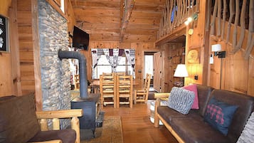 TV, fireplace, offices