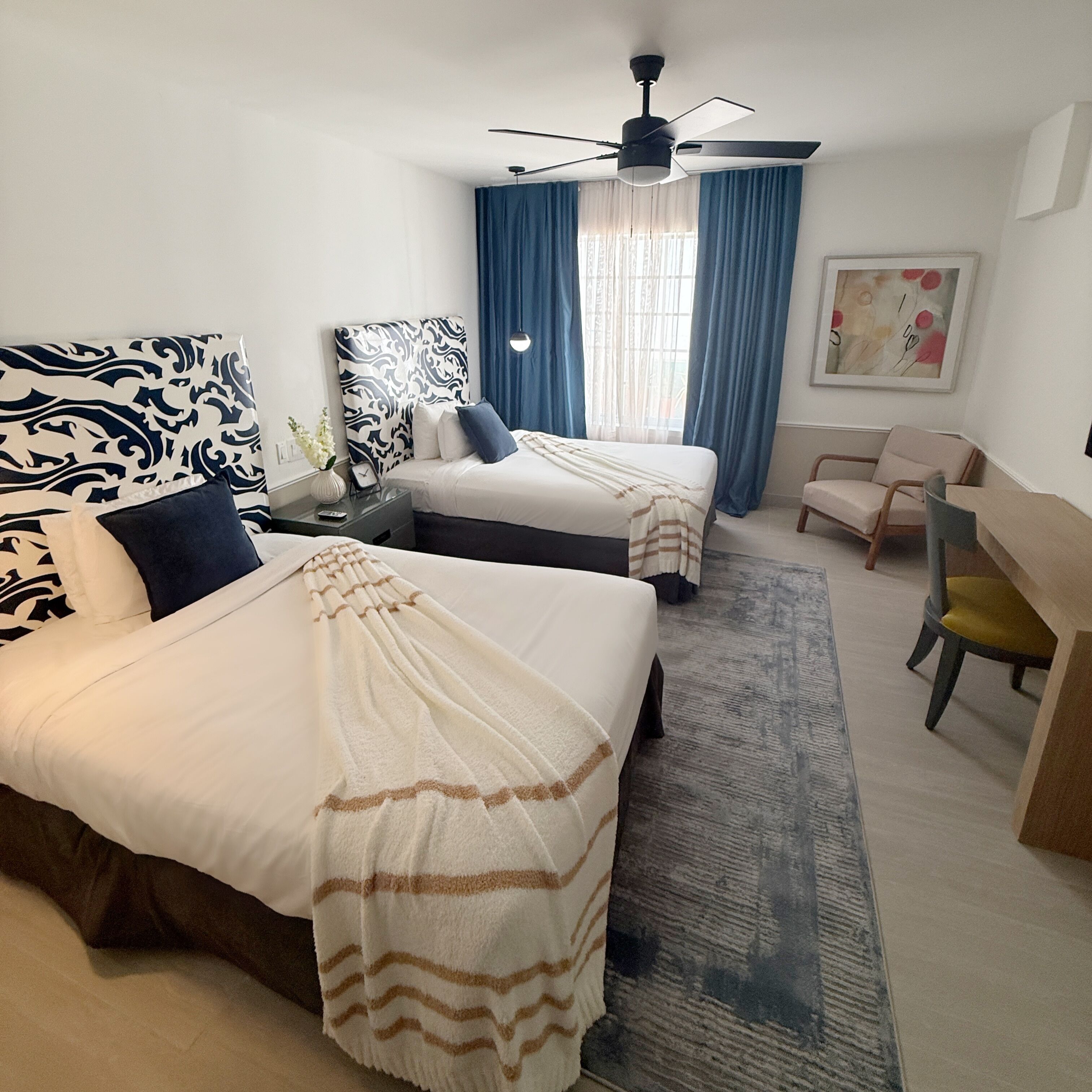 Superior Double Room, 2 Queen Beds | In-room safe, desk, blackout drapes, iron/ironing board