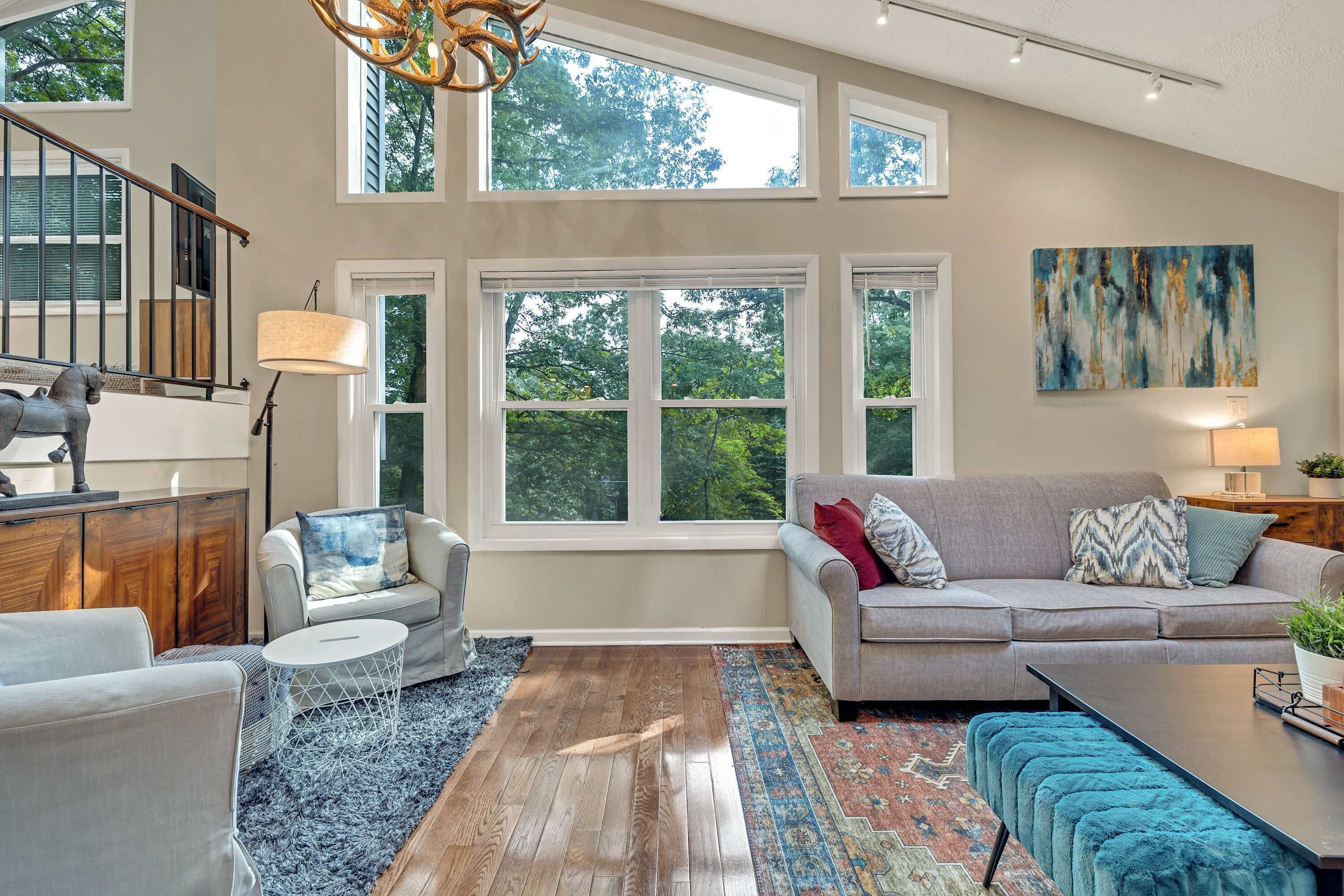 TV, fireplace, video games, DVD player