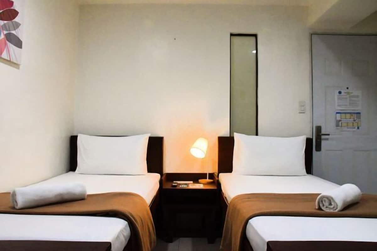 Desk, free WiFi, bed sheets