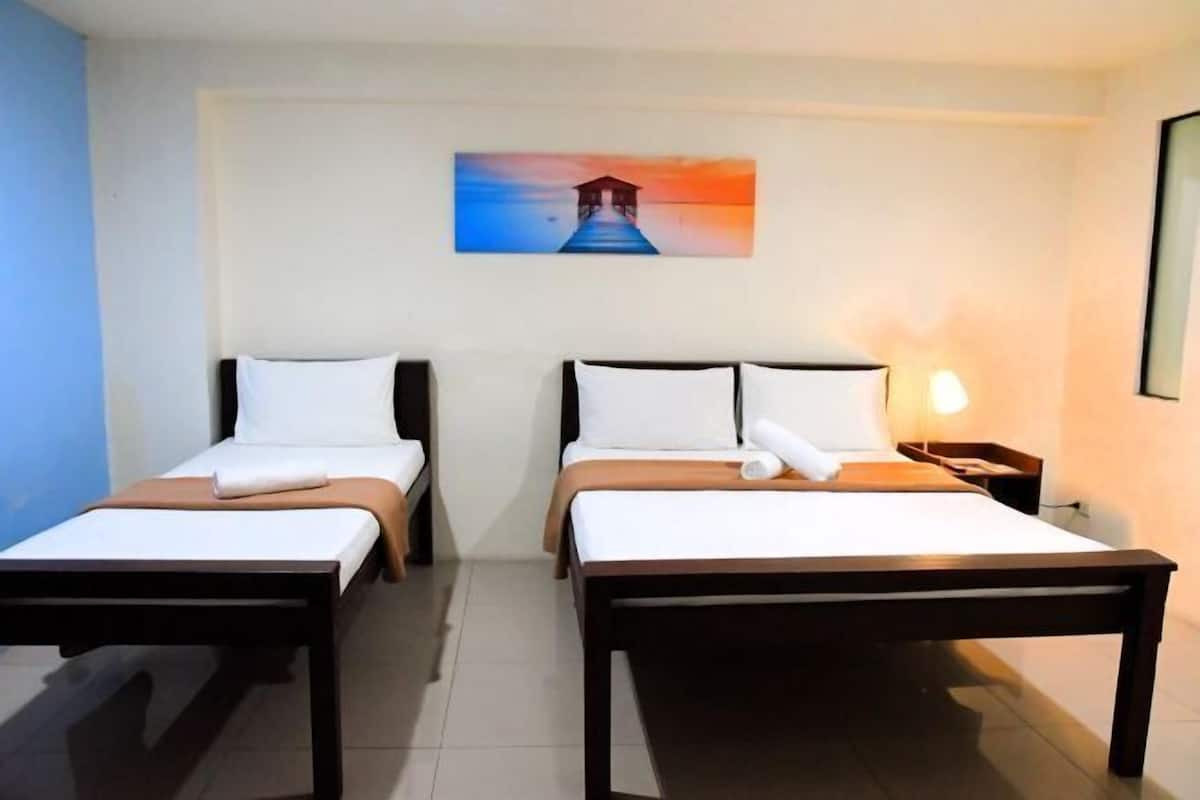 Desk, free WiFi, bed sheets