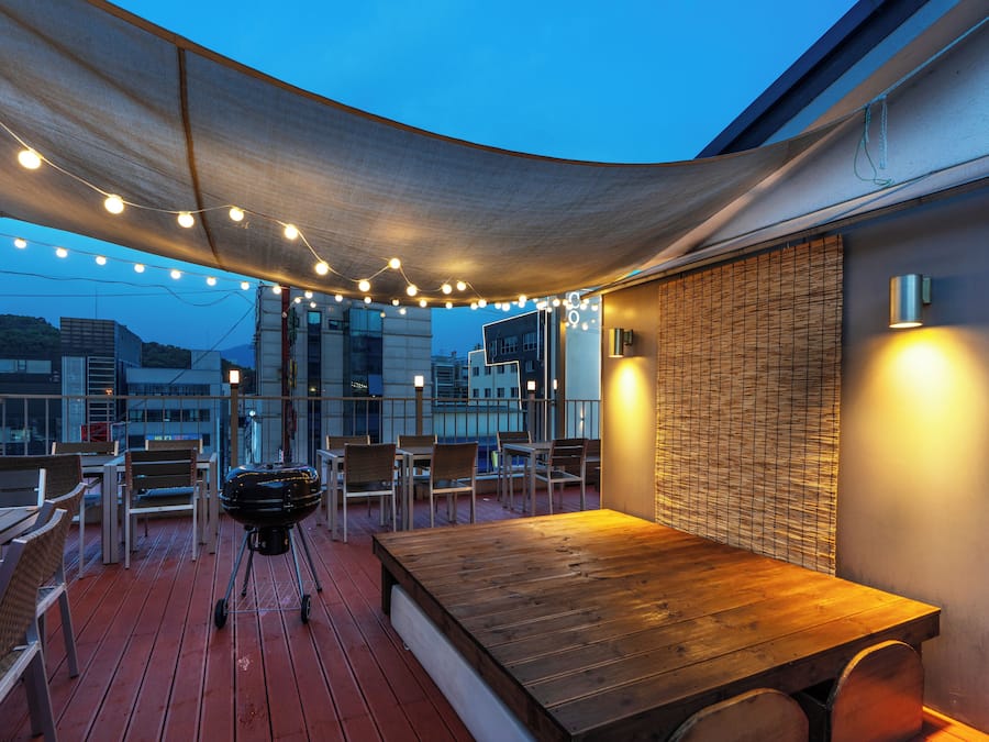 Habitación de lujo, 1 cama doble | Terraza o patio