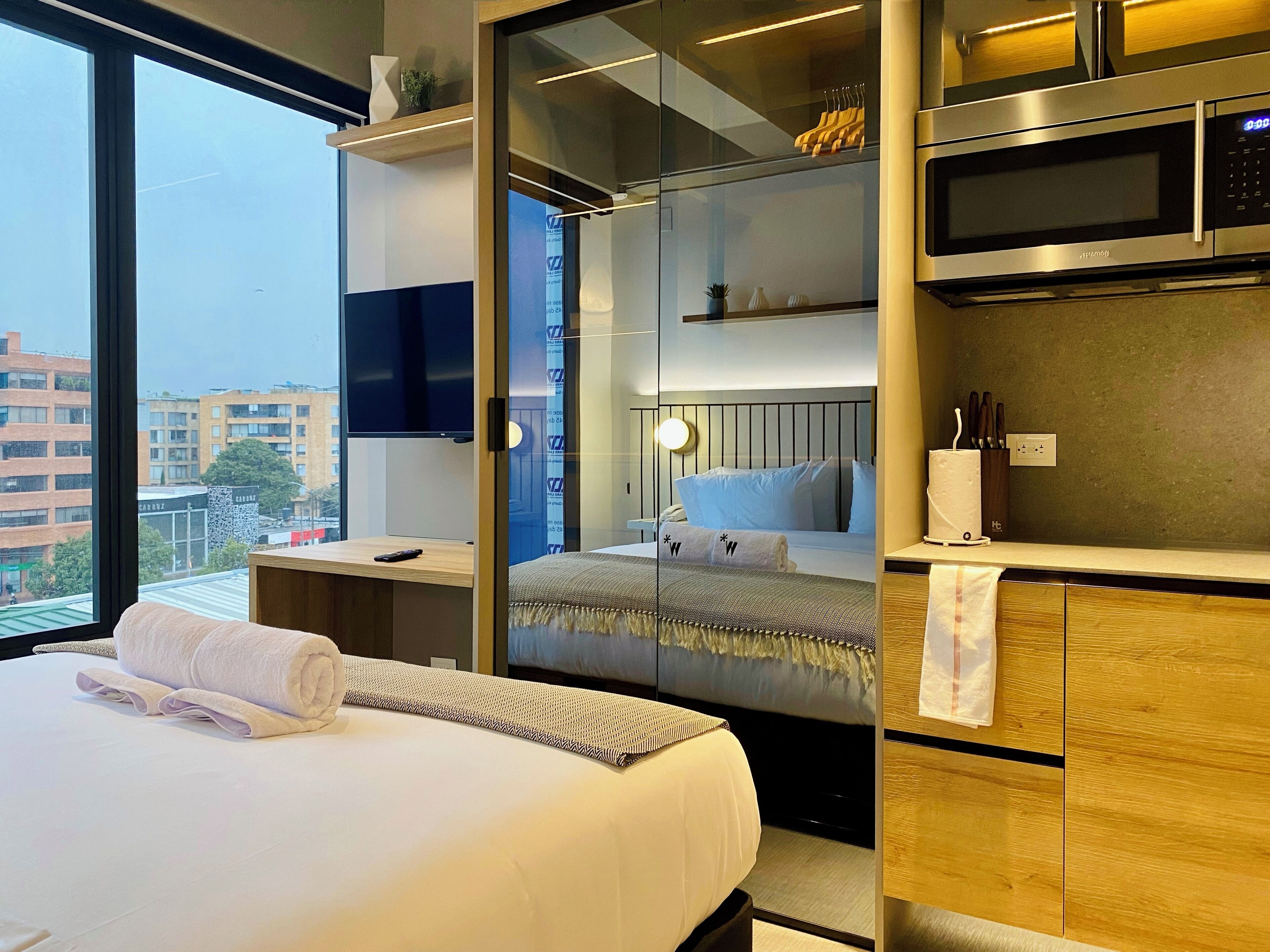 Apartamento | 1 quarto, cortinas blackout, ferros/tábuas de passar roupa