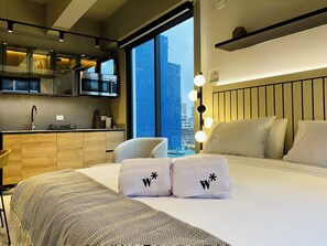 グランド アパートメント | 1 室のベッドルーム、遮光カーテン、アイロン / アイロン台、WiFi (無料)
