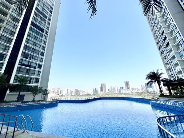 Indoor pool, seasonal outdoor pool