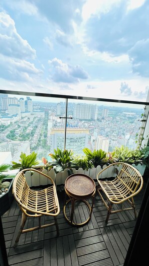 奢华公寓, 2 间卧室, 双浴室, 城市景观 | 露台