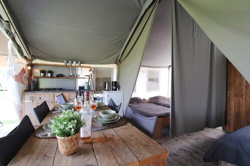 Safari Tent in Friesland near Nature