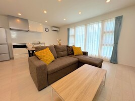 Grandioso Okinawa Pool Villa Kin2A, Smoking | Living area | 50-inch LCD TV with digital channels