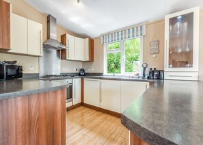 Fridge, oven, stovetop, toaster