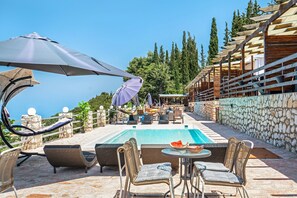 Pool - Apartment 'Ventus Pandora' with Sea View, Wi-Fi and Air Conditioning (Lefkada)