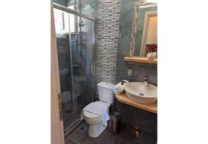 Shower, hair dryer, towels - Apartment 'Ventus Pandora' with Sea View, Wi-Fi and Air Conditioning (Lefkada)