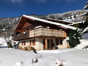 Exterior - Chalet "L'Oréade" with Mountain Views, Private Terrace and Wi-Fi (Manigod)