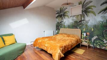 2 chambres, fer et planche Ă repasser, Wi-Fi gratuit, draps fournis