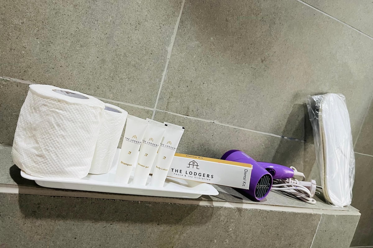 Luxury Apartment | Bathroom amenities | Shower, rainfall showerhead, free toiletries, slippers