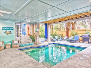 A heated pool