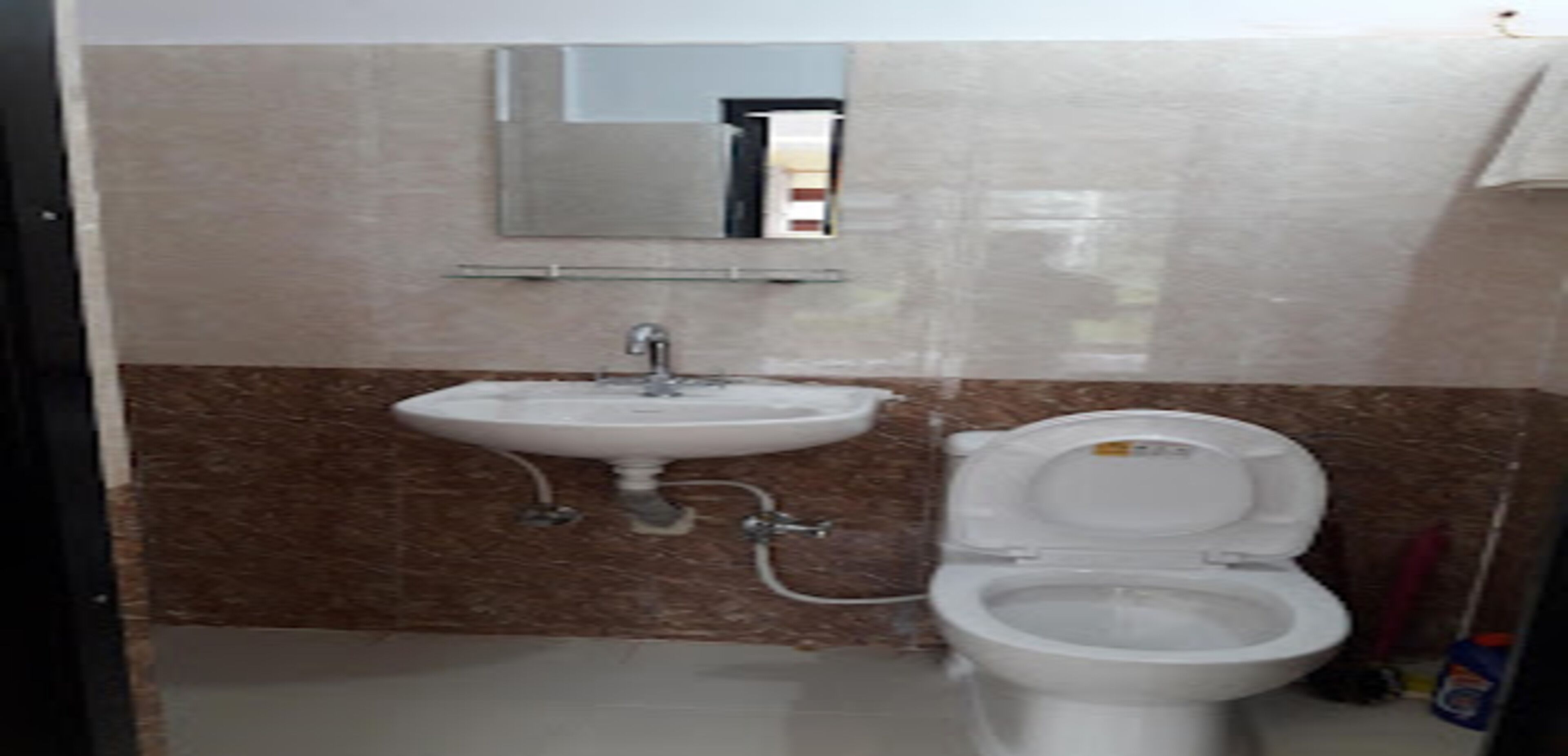 single room | bathroom | shower, rainfall showerhead, towels, soap