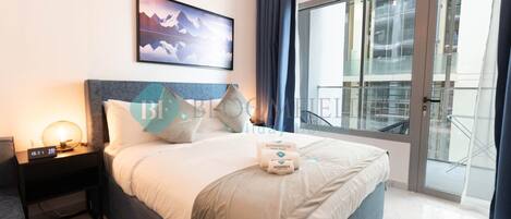 Appartement | 1 chambre, coffres-forts dans les chambres, fer et planche à repasser