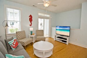 TV, DVD player - The Sand Castle, Oceanside House in Atlantic Beach, NC! (Atlantic Beach)