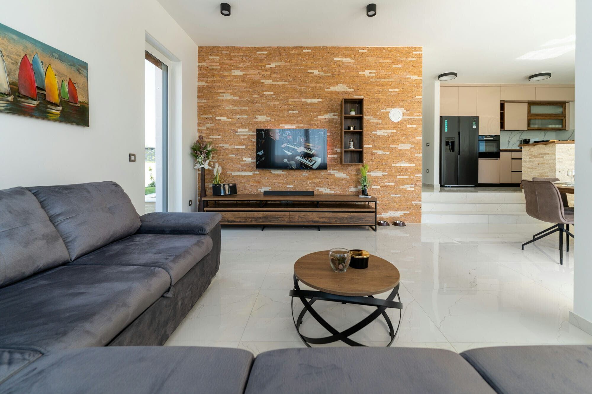 别墅, 4 间卧室, 私人游泳池, 山景 | 客厅