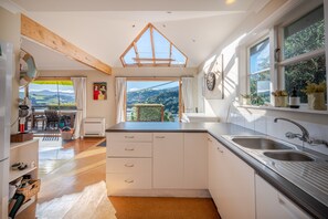 Fridge, microwave, dishwasher, coffee/tea maker - Harbour Views - Akaroa Holiday Home (Akaroa)