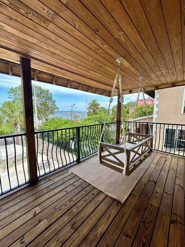 Terrace/patio - Newly Renovated Water Front in Historic Cocoa Village with Pool! (Cocoa)