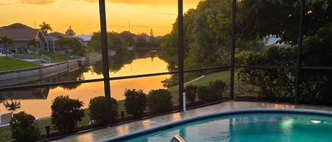 A heated pool