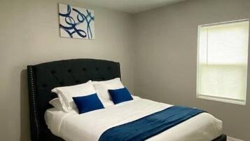 3 bedrooms, iron/ironing board, travel cot, WiFi