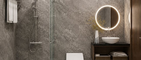 Regadera, regadera con hidromasaje, amenidades de baño de diseñador