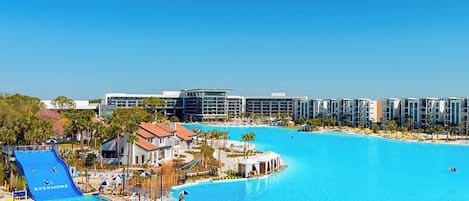 Outdoor pool, a heated pool
