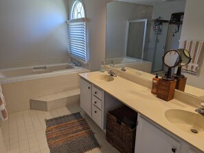 Shower, hair dryer, towels, toilet paper - Family Fun in D.C. (Fairfax)