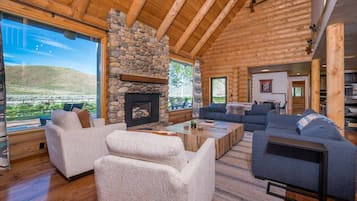 Smart TV, fireplace, table tennis, books