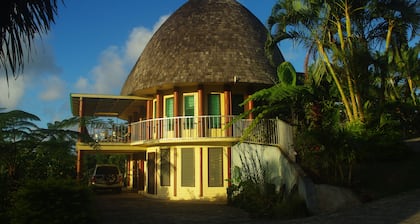 Most unique traditional Fale Samoa with hand woven decor