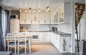 Fridge, oven, stovetop, dishwasher