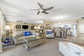 Condo, Multiple Beds, Balcony, Ocean View (Watercrest 705) | Living area | 40-inch TV with digital channels