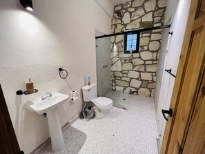 Jetted tub, hydromassage showerhead, towels - Cabaña del Río (Huasca de Ocampo)