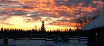 Quiet wilderness location, many lakes nearby for fishing and recreation.