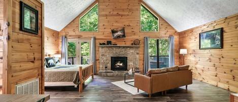 TV connectée, cheminée