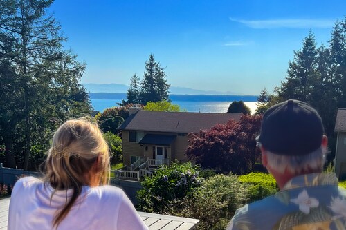 Island Cottage | House on Camano Island with ocean/mountain view, decks, firepit