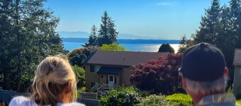 Island Cottage | House on Camano Island with ocean/mountain view, decks, firepit