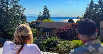 Island Cottage | House on Camano Island with ocean/mountain view, decks, firepit