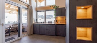 Nice ski in-ski out lodge with sauna and hottub