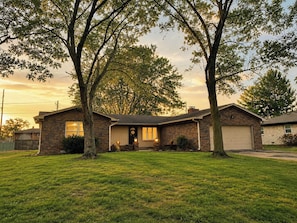 Exterior - Rustic Chic in Charming Center Grove | Yard | 4BR (Greenwood)