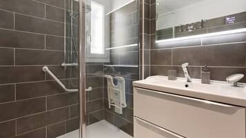 Shower, hair dryer