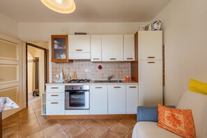 Fridge, oven, stovetop, cookware/dishes/utensils