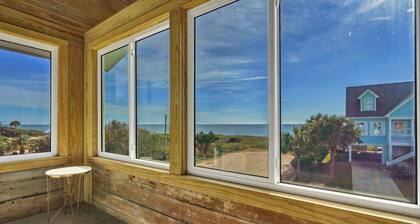 2nd Row on Point St.,NO PAVED RD TO CROSS! 4Br/3bth OCEANVIEWS, Linens Included!