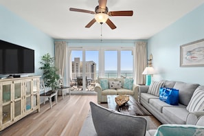 Condo, Multiple Beds, Balcony, Ocean View | Living area | 40-inch TV with digital channels - Laketown Wharf 624 - Catch The Breeze (Panama City Beach)