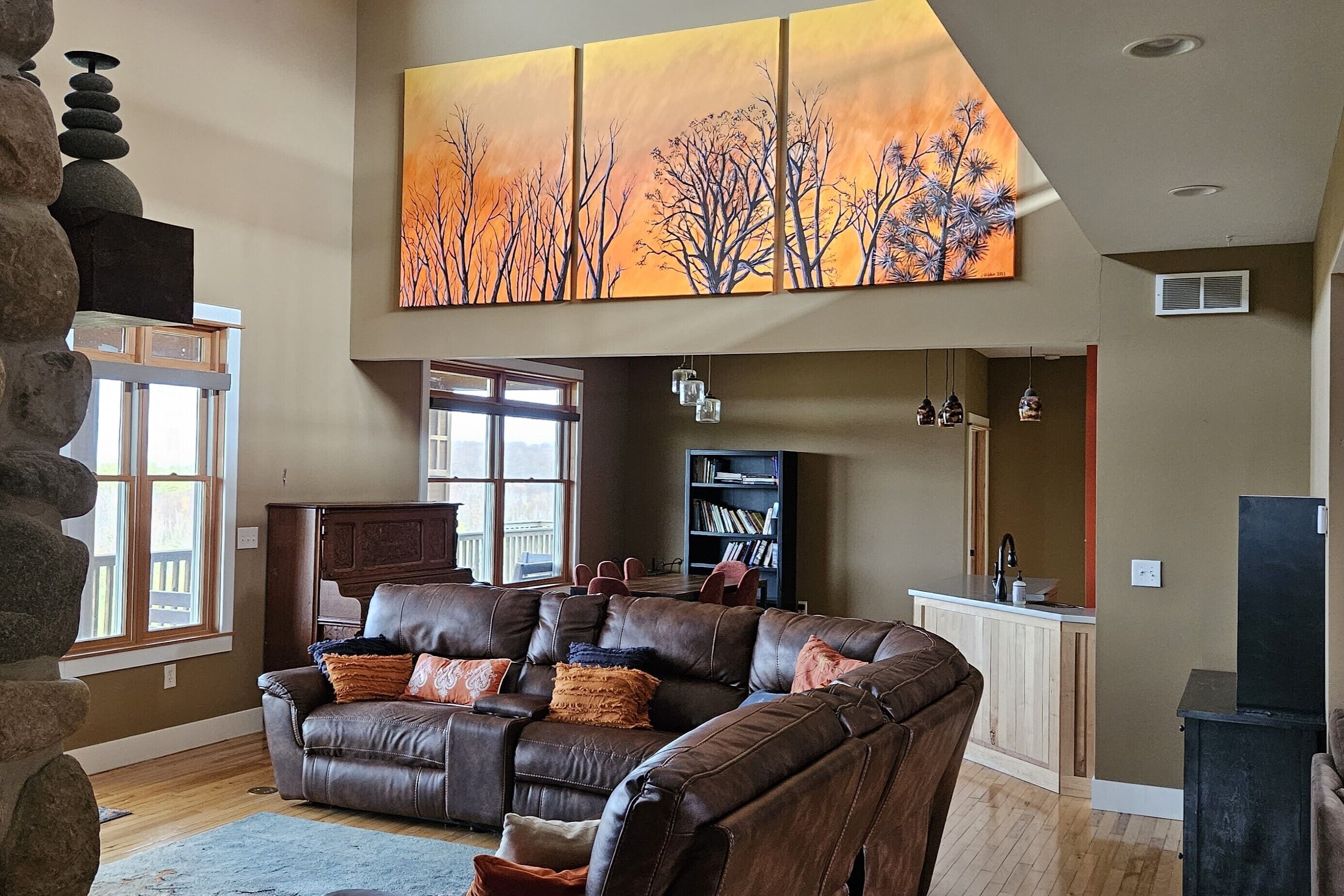Beautiful Lake Michigan sunset view home between Leland & Northport, dogs ok!