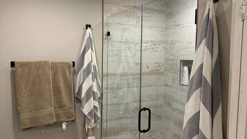 Towels, soap, toilet paper